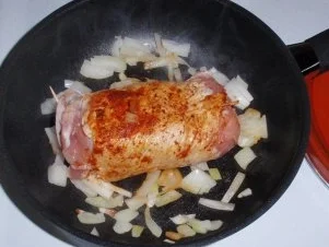 Putenroulade mit Paprikagemüse und Nudeln - Rezept - Bild Nr. 8