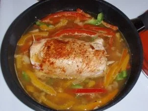 Putenroulade mit Paprikagemüse und Nudeln - Rezept - Bild Nr. 10