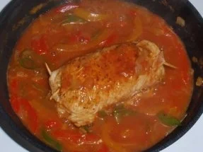 Putenroulade mit Paprikagemüse und Nudeln - Rezept - Bild Nr. 11