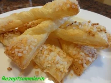 Blätterteig:  KNABBER-SCHLEIFEN ....  süß oder pikant - Rezept
