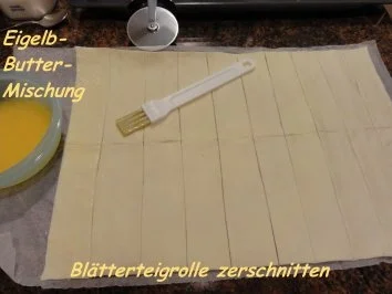 Blätterteig:  KNABBER-SCHLEIFEN ....  süß oder pikant - Rezept - Bild Nr. 3