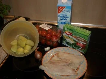 Rezept: Dorsch im Spinatbett mit Kartoffeldecke Bild Nr. 2 Dorsch im Spinatbett mit Kartoffeldecke - Rezept - Bild Nr. 2