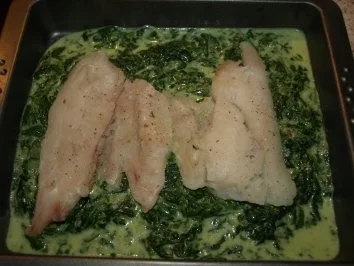 Rezept: Dorsch im Spinatbett mit Kartoffeldecke Bild Nr. 8 Dorsch im Spinatbett mit Kartoffeldecke - Rezept - Bild Nr. 8