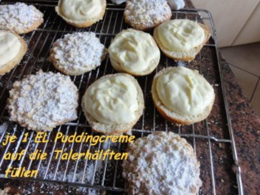 Hefe: STREUSELTALER mit Puddingfüllung - einfach - von Rezeptsammlerin