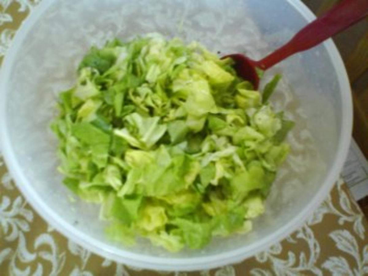 Grüner Salat mit Zitronen-Kräuterdressing - Rezept