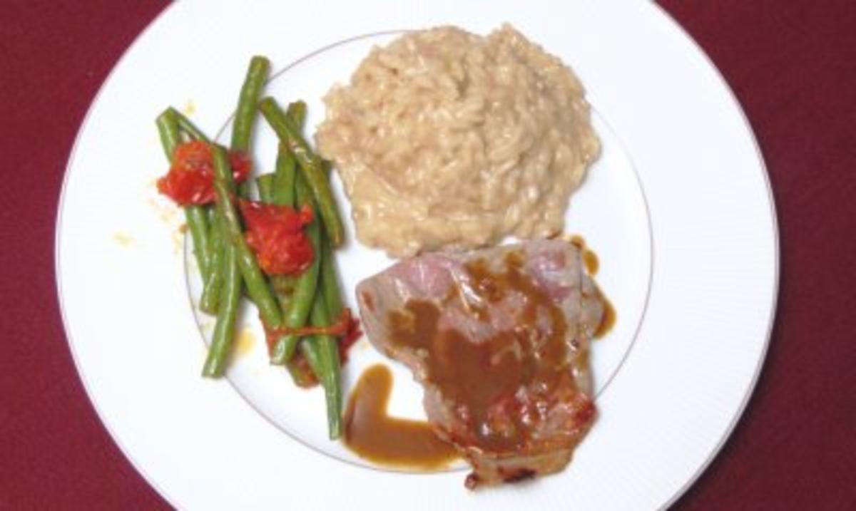 Bilder für Saltimbocca dei risotto con formaggi, fagiolo e pomodoro - Rezept