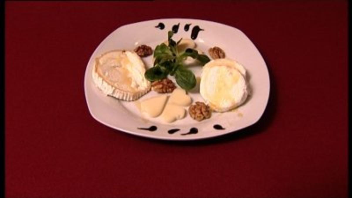 Ziegenkäse-Variation mit Balsamico-Crème und Edelkastanienhonig (Markus Becker) - Rezept