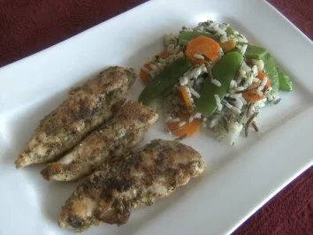 Frühlingsgemüsereis mit Hähnchen - Rezept