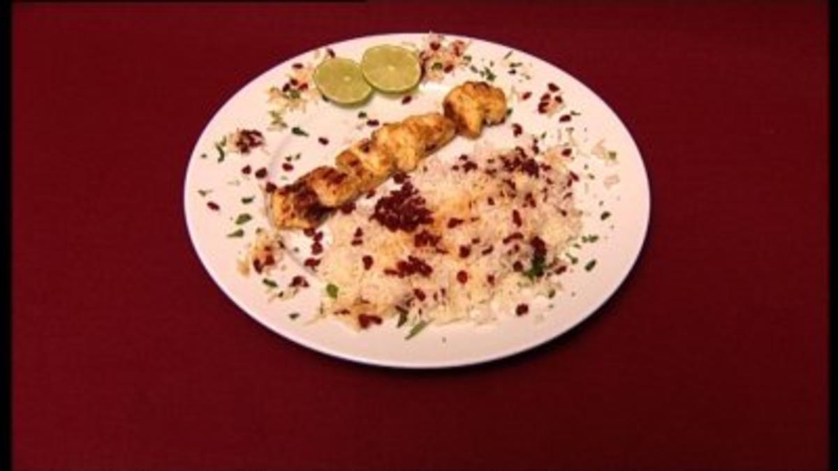 Djujeh Kabab  Gegrilltes Hühnchen mit Safranreis und Berberitzen (Lisa
Bund) - Rezept Gesendet von Das perfekte Promi Dinner