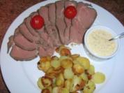 Remouladensauce (meine Variante) zu kaltem Rindsfilet mit Bratkartöfflechen - Rezept