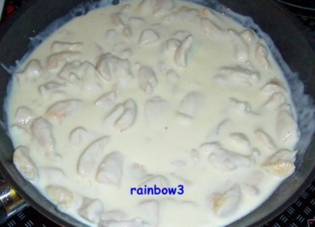 Kochen: Hähnchengeschnetzeltes mit Nudeln in Käsesauce - Rezept - Bild Nr. 4