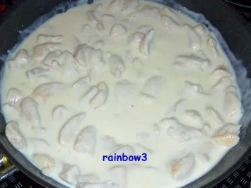 Kochen: Hähnchengeschnetzeltes mit Nudeln in Käsesauce - Rezept - Bild Nr. 4
