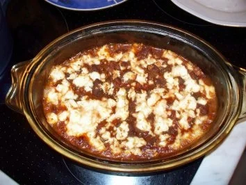 Rezept: Bolognese-Fleischtopf mit Schafskäse Bolognese-Fleischtopf mit Schafskäse - Rezept