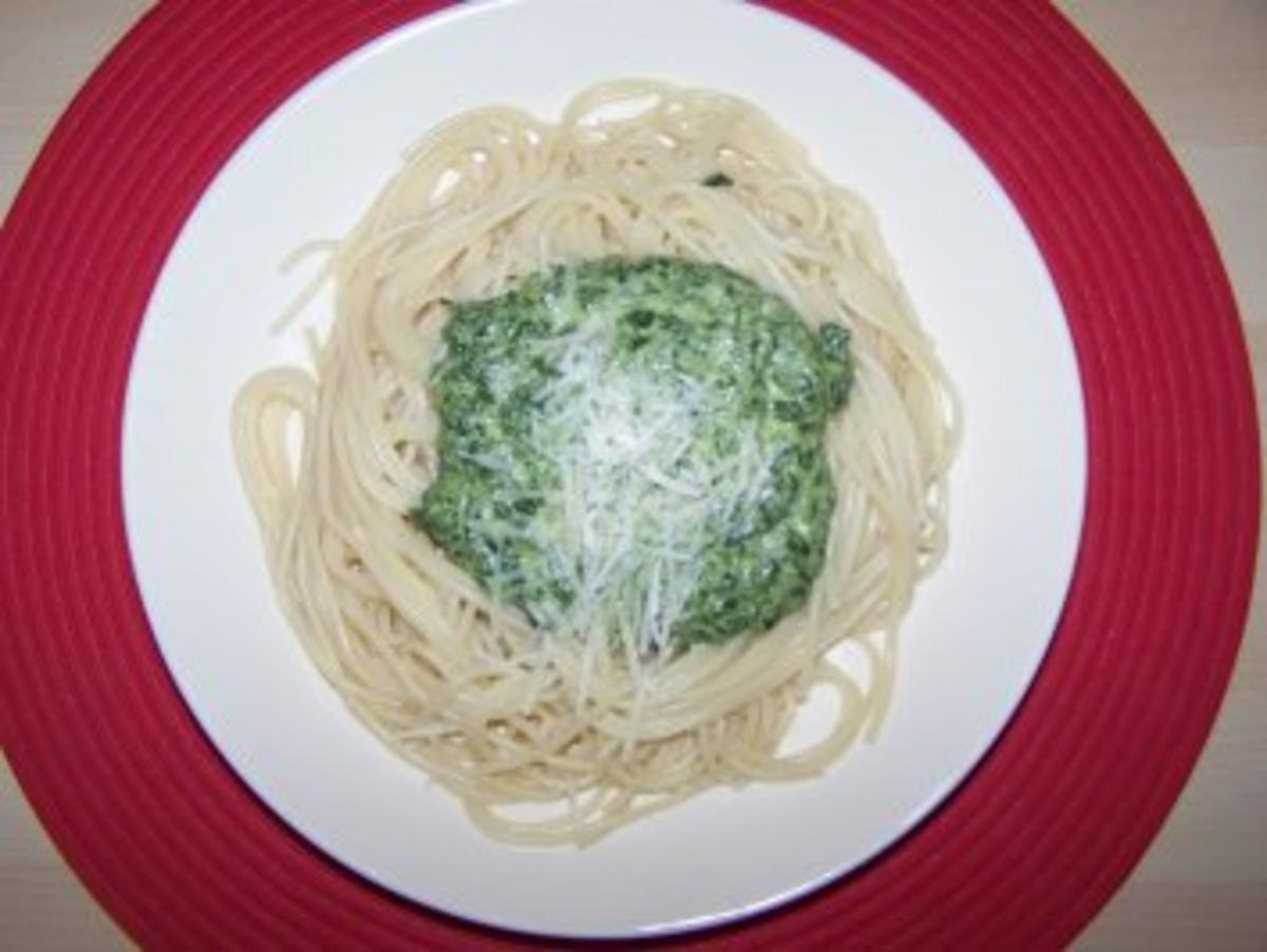 Spinat-Soße für Spaghetti - Rezept