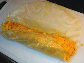 Rezept: Schweine-Medaillon auf Porto-Morchel-Spiegel mit Thymian-Mais im Brick Bild Nr. 2 Schweine-Medaillon auf Porto-Morchel-Spiegel mit Thymian-Mais im Brick - Rezept - Bild Nr. 2