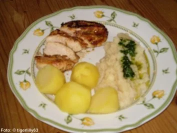 Hähnchenfilet zu Selleriepüree - Rezept
