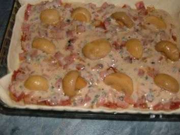 Blätterteig : Tarte mit gek. Schinken und Champignons - Rezept - Bild Nr. 5