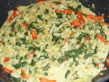 Rezept: Woknudeln mit Spinat.... Bild Nr. 2 Woknudeln mit Spinat.... - Rezept - Bild Nr. 2