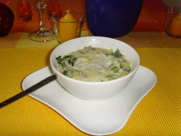 Rezept: Lauch-Käsesuppe.....mit Hackfleisch... Lauch-Käsesuppe.....mit Hackfleisch... - Rezept