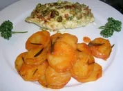 Kartoffeln in Weißwein gedünstet (als Beilage zu meiner Hähnchenbrust  in Pistaziensahne) - Rezept