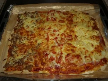 Pizzablech mit drei Sorten - Rezept
