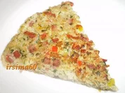 Reis Omelette mit Paprika und Kochschinken - Rezept