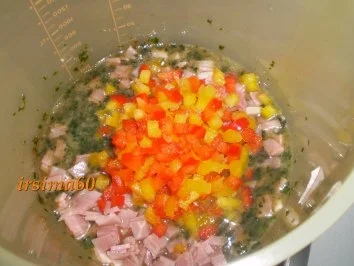 Reis Omelette mit Paprika und Kochschinken - Rezept - Bild Nr. 4