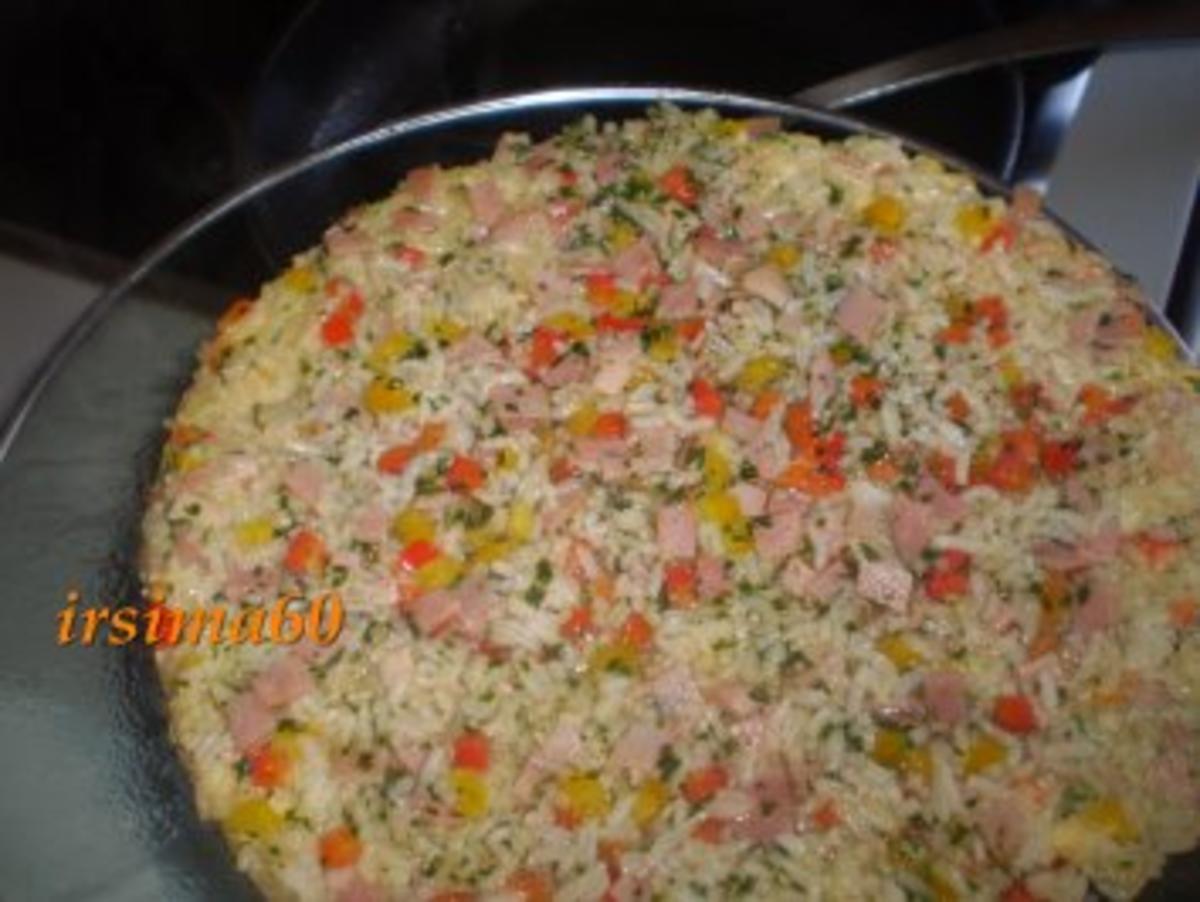 Reis Omelette mit Paprika und Kochschinken - Rezept - Bild Nr. 6