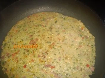 Reis Omelette mit Paprika und Kochschinken - Rezept - Bild Nr. 7