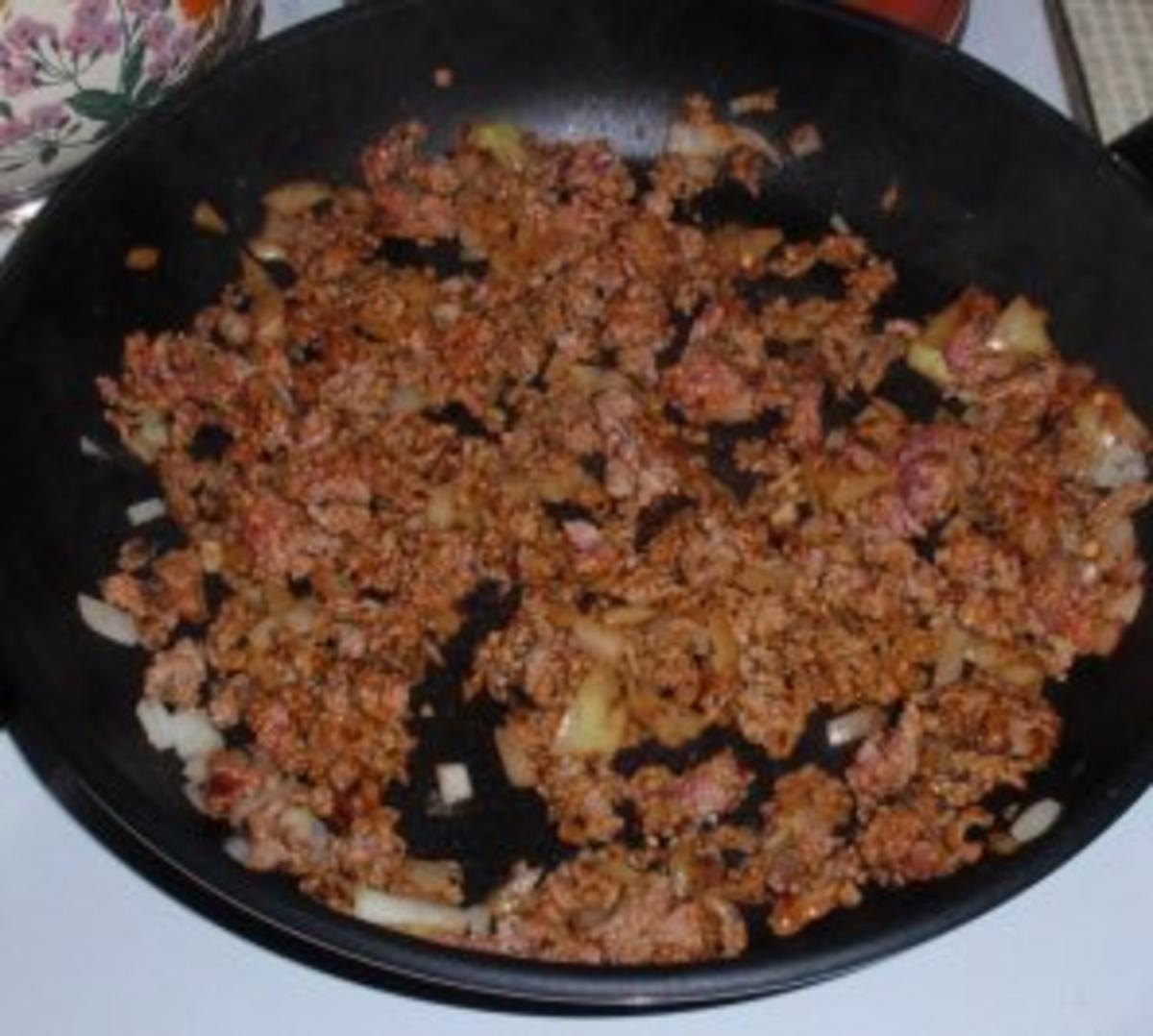 Tatar-Gemüse-Bolognese mit Spaghettitürmchen - Rezept - Bild Nr. 4