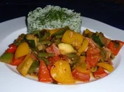 Rezept: Buntes Gemรผse mit Basmatireis Buntes Gemรผse mit Basmatireis - Rezept