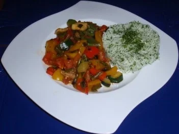 Buntes Gemüse mit Basmatireis - Rezept - Bild Nr. 13