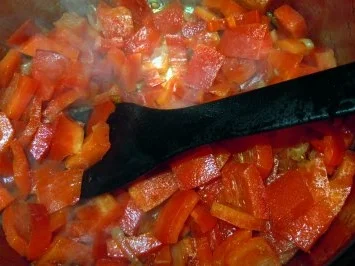 Hühnchen in scharfer Paprikasauce mit Basmatireis - Rezept - Bild Nr. 5