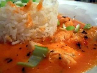 Hühnchen in scharfer Paprikasauce mit Basmatireis - Rezept