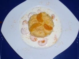 Grieß-Mandarinen-Törtchen mit einem Joghurt-Mandarinensößchen - Rezept