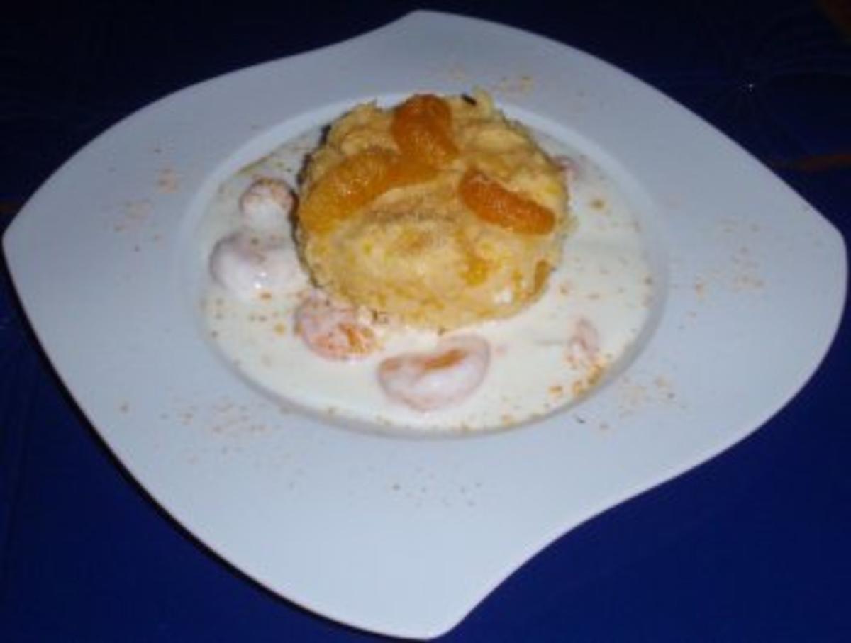 Grieß-Mandarinen-Törtchen mit einem Joghurt-Mandarinensößchen - Rezept - Bild Nr. 14