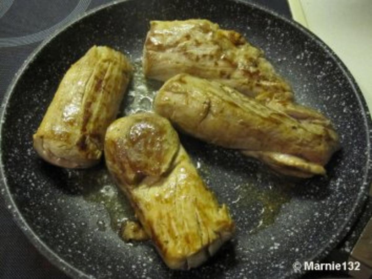 Gratiniertes Schweinefilet in Calvados Rahmsoße - einfach - von Marnie132