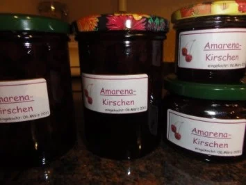Dessert:    AMARENAKIRSCHEN selbst gemacht... - Rezept