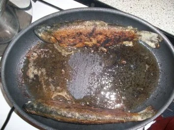 Regenbogenforelle gebraten mit Kartoffeln und Möhrengemüse - Rezept - Bild Nr. 10