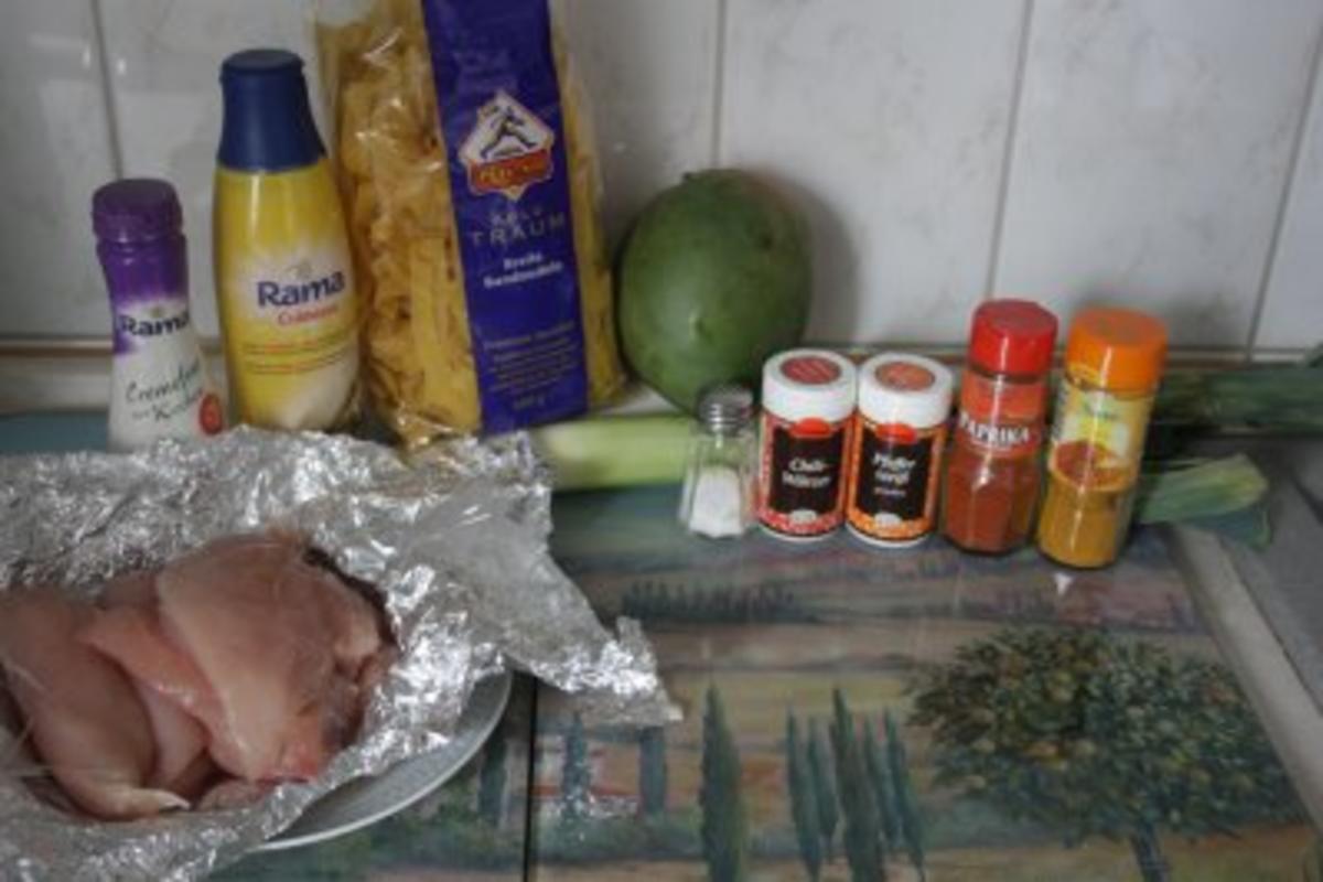 Hähnchen-Ragoutpfanne mit Mango und Bandnudeln - Rezept - Bild Nr. 2