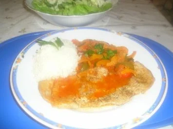 scharfes Letschoschnitzel mit Reis - Rezept