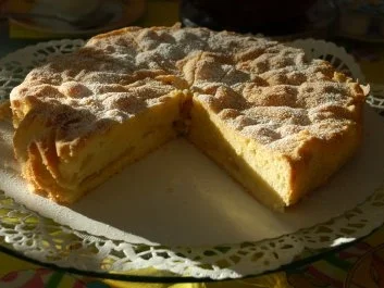 Gedeckter Apfelkuchen, Apfelkuchen - Rezept