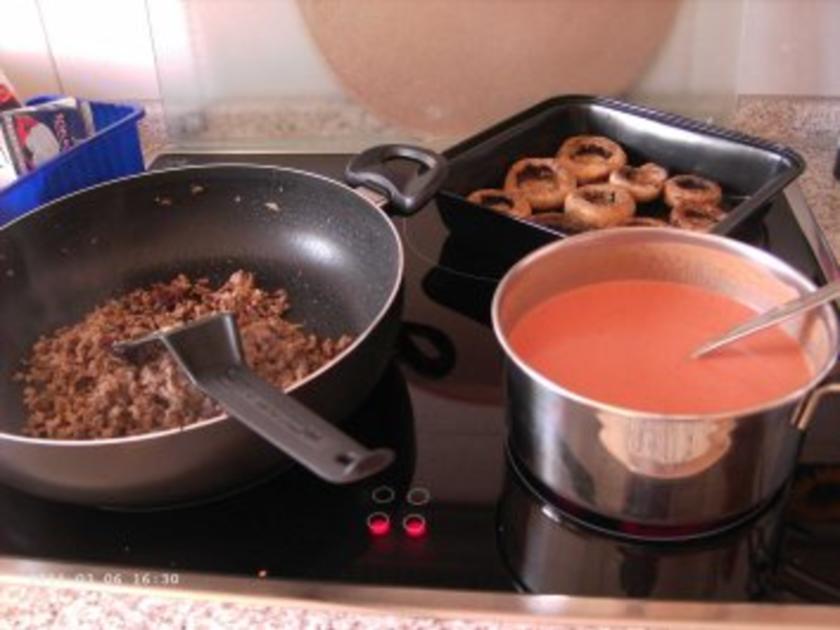 Champignons gefüllt und überbacken - einfach - 71 kcal/100g Champignons gefüllt und überbacken - einfach - 71 kcal/100g