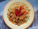 Rezept: Penne Riagte mit sahniger Paprika-Thunfisch-Sauce; hot Penne Riagte mit sahniger Paprika-Thunfisch-Sauce; hot - Rezept