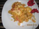 Auflauf mit Schweinegeschnetzeltem,Kartoffeln,Oliven und Paprika - Rezept