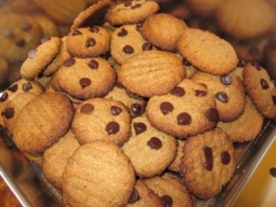 Erdnussbutter- Schoko- Cookies - Rezept