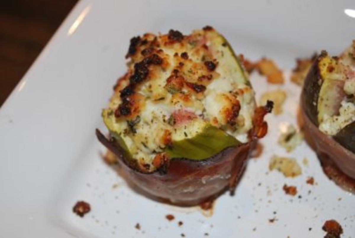 Gratinierte Feigen mit Ziegenkäse und Parmaschinken - Rezept - kochbar.de