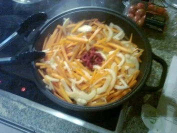 Rezept: Seelachs auf Bouillabaisse Gemüse Bild Nr. 2 Seelachs auf Bouillabaisse Gemüse - Rezept - Bild Nr. 2