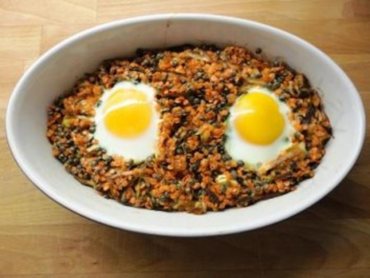 Ofenguck mit roten und grünen Linsen - Rezept - kochbar.de