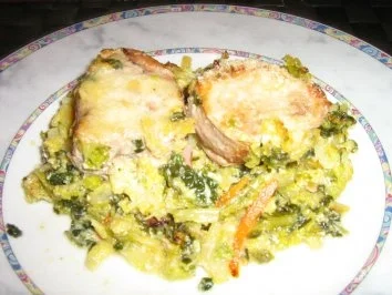 Rezept: Schweinemedaillons im Speckmantel im Wirsingbett überbacken Schweinemedaillons im Speckmantel im Wirsingbett überbacken - Rezept